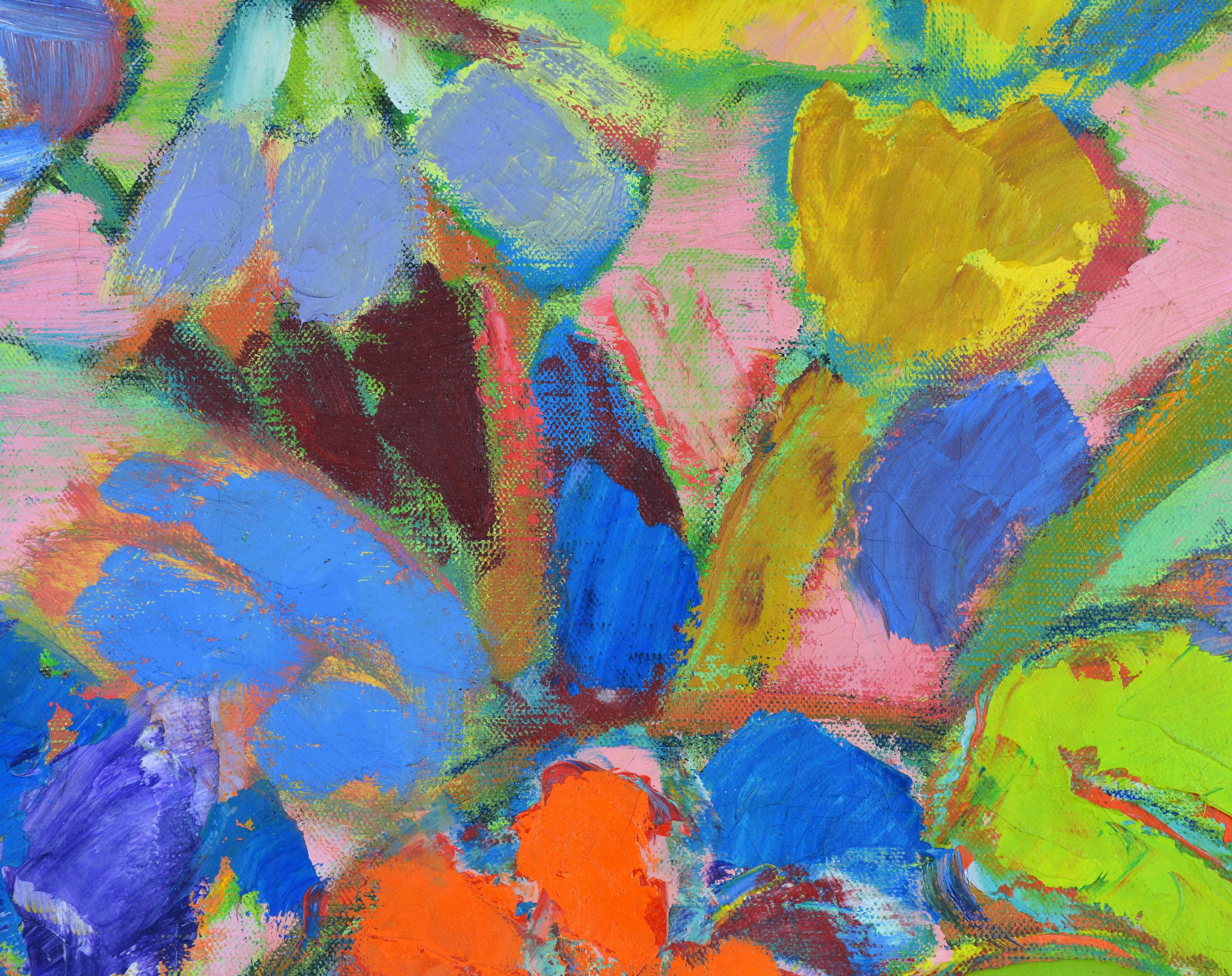 'Garden Flowers' Original Post Impressionist French Still Life by Stella Mertens 4