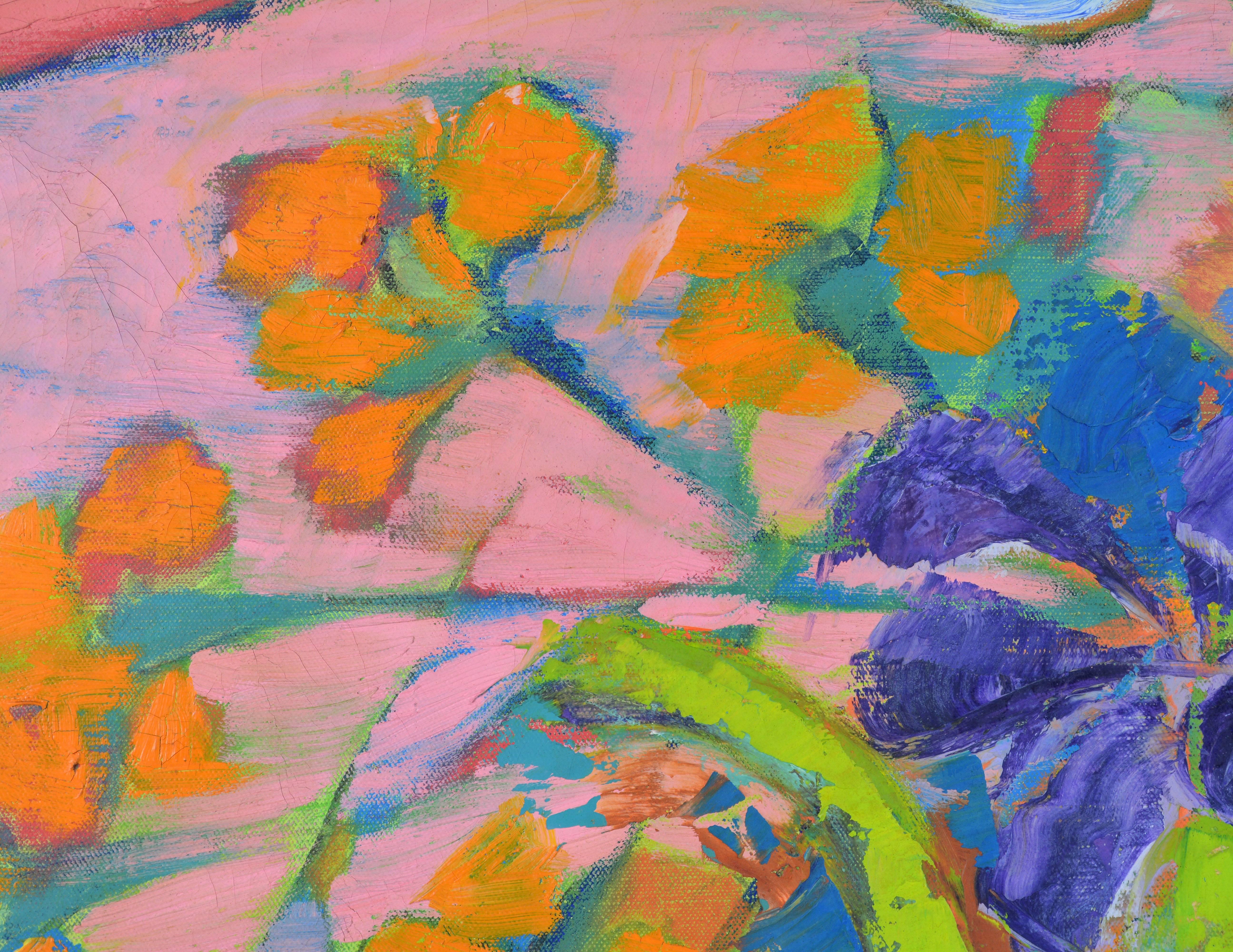 'Garden Flowers' Original Post Impressionist French Still Life by Stella Mertens In Good Condition In Ft. Lauderdale, FL