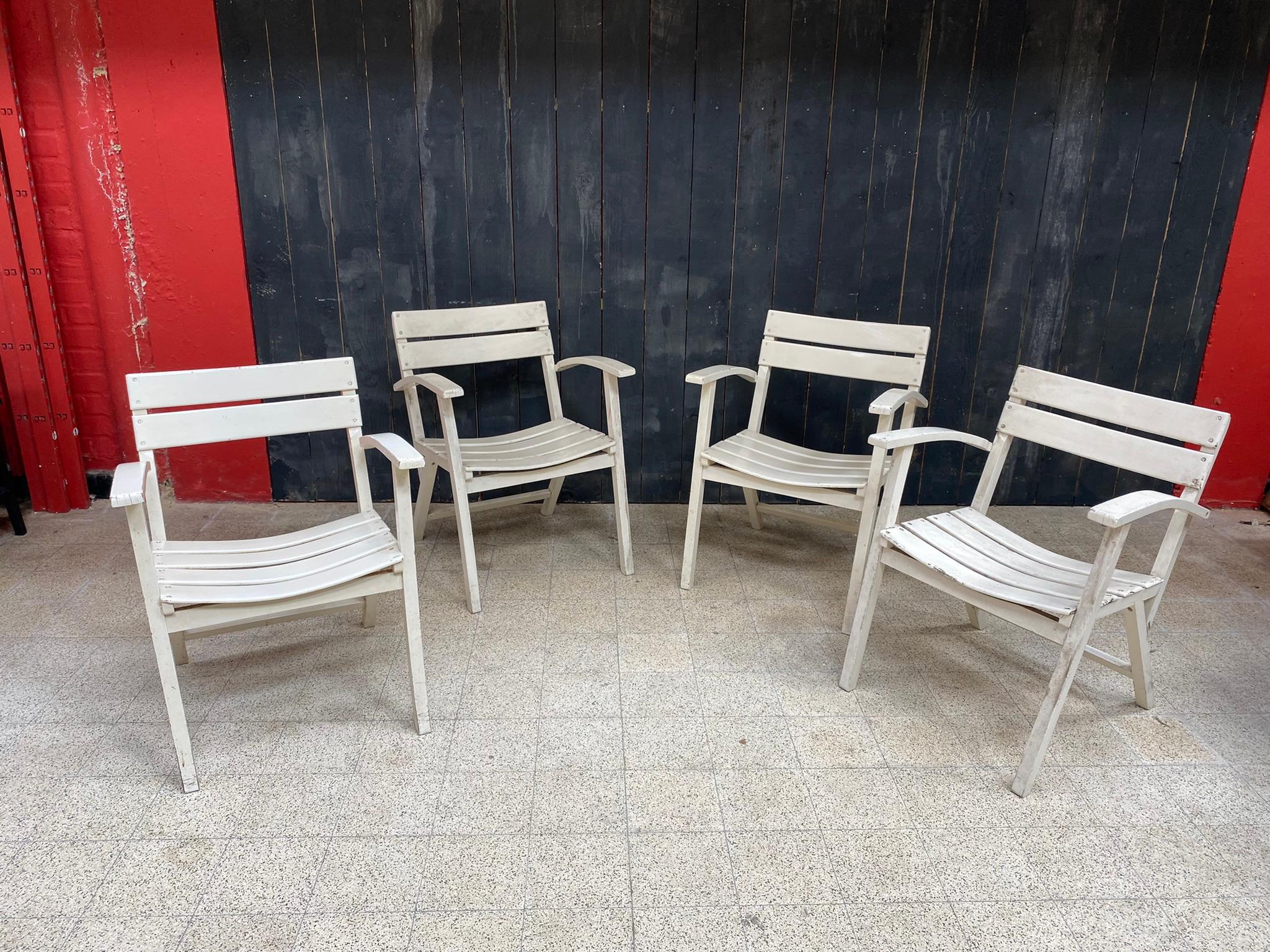 Mid-20th Century Garden Furniture circa 1930 in the Style of Robert Mallet Stevens For Sale