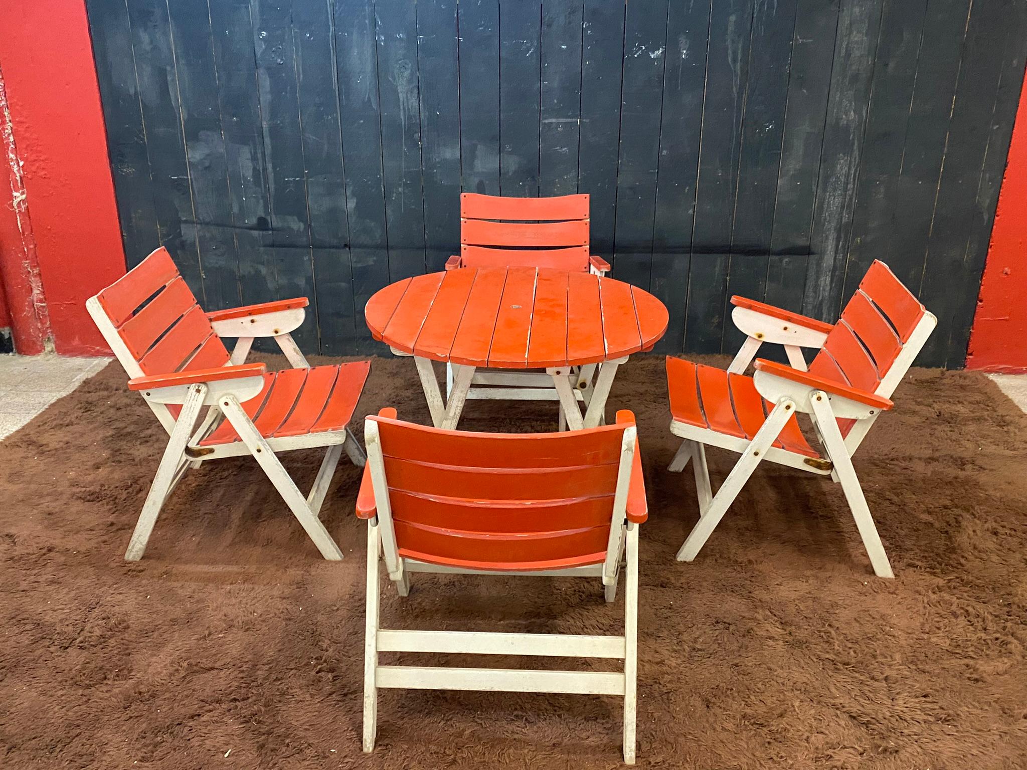 Garden Furniture circa 1950 in the Style of Robert Mallet Stevens For Sale 10