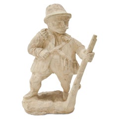 Antique Garden Gnome, Hunter, 19th Century