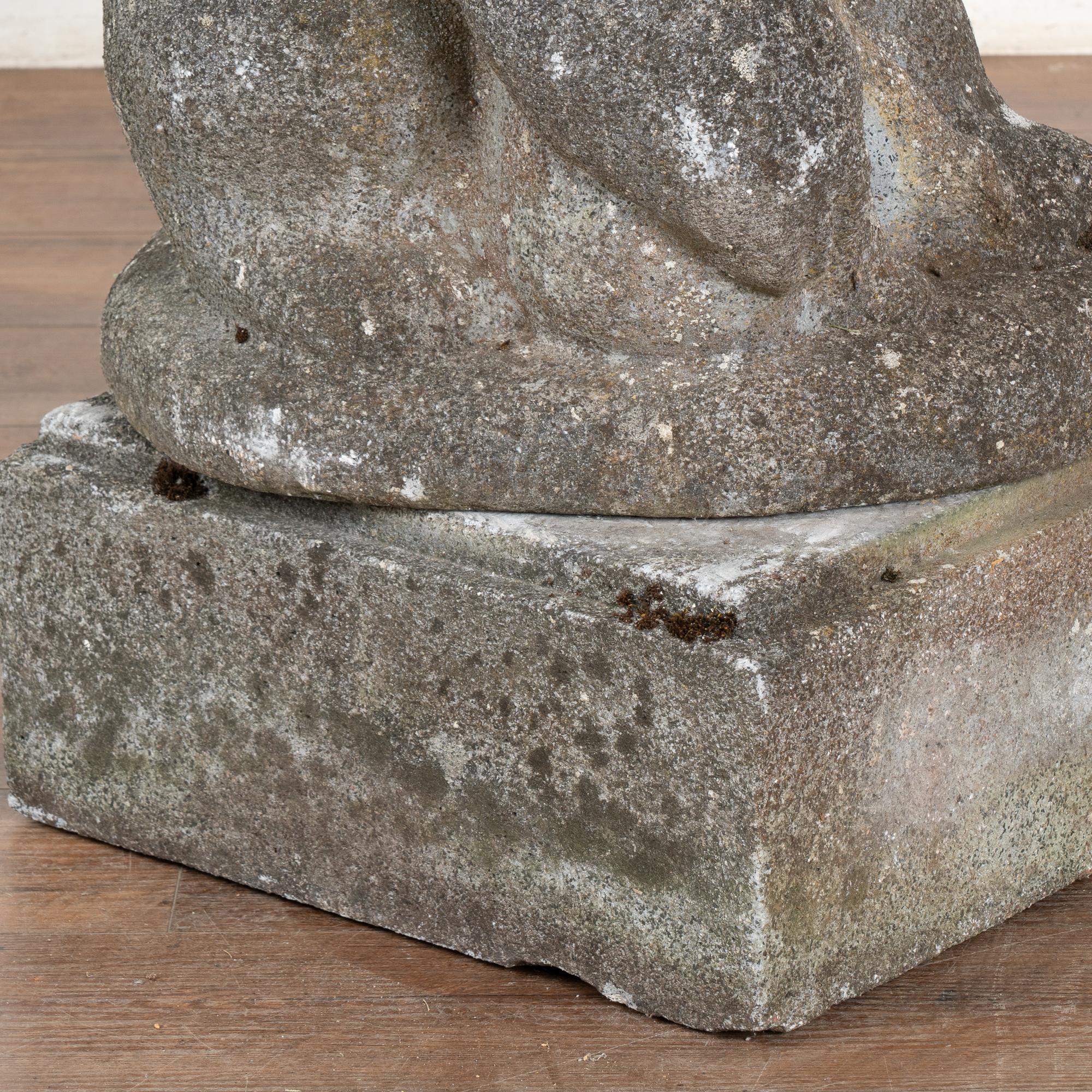 Escultura de piedra caliza de jardín de Oso y Cachorro, Dinamarca circa 1910-30 en venta 3
