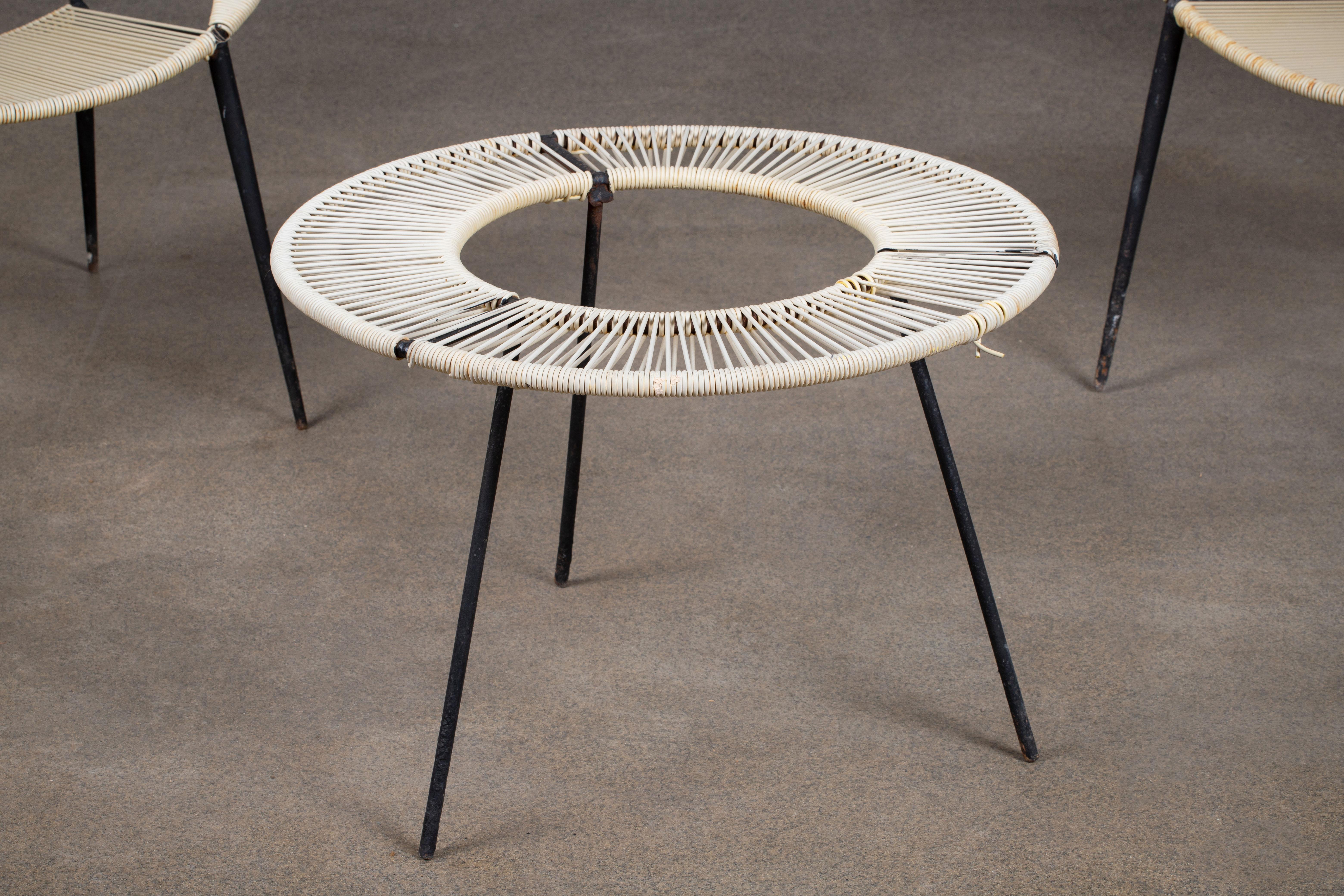 Ensemble de fauteuils de salon de jardin attribué à Gastone Rinaldi, Italie, années 1950 État moyen - En vente à Kaštel Sućurac, Splitsko-dalmatinska županija