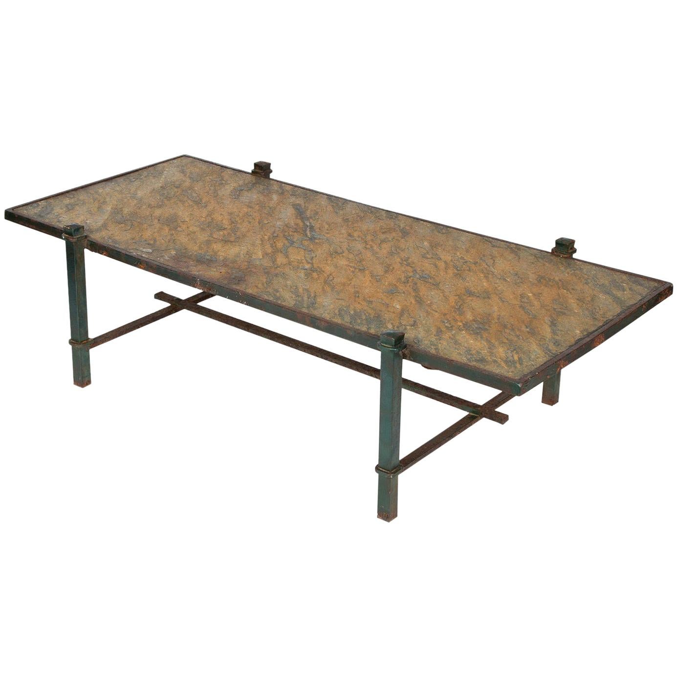 Slate Topped Cocktail Table For Sale at 1stDibs