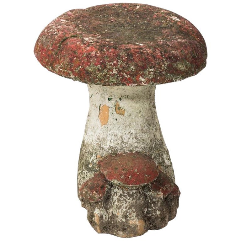 Vintage French Cast Stone Mushroom Garden Stool At 1stdibs - Stone Garden Stools