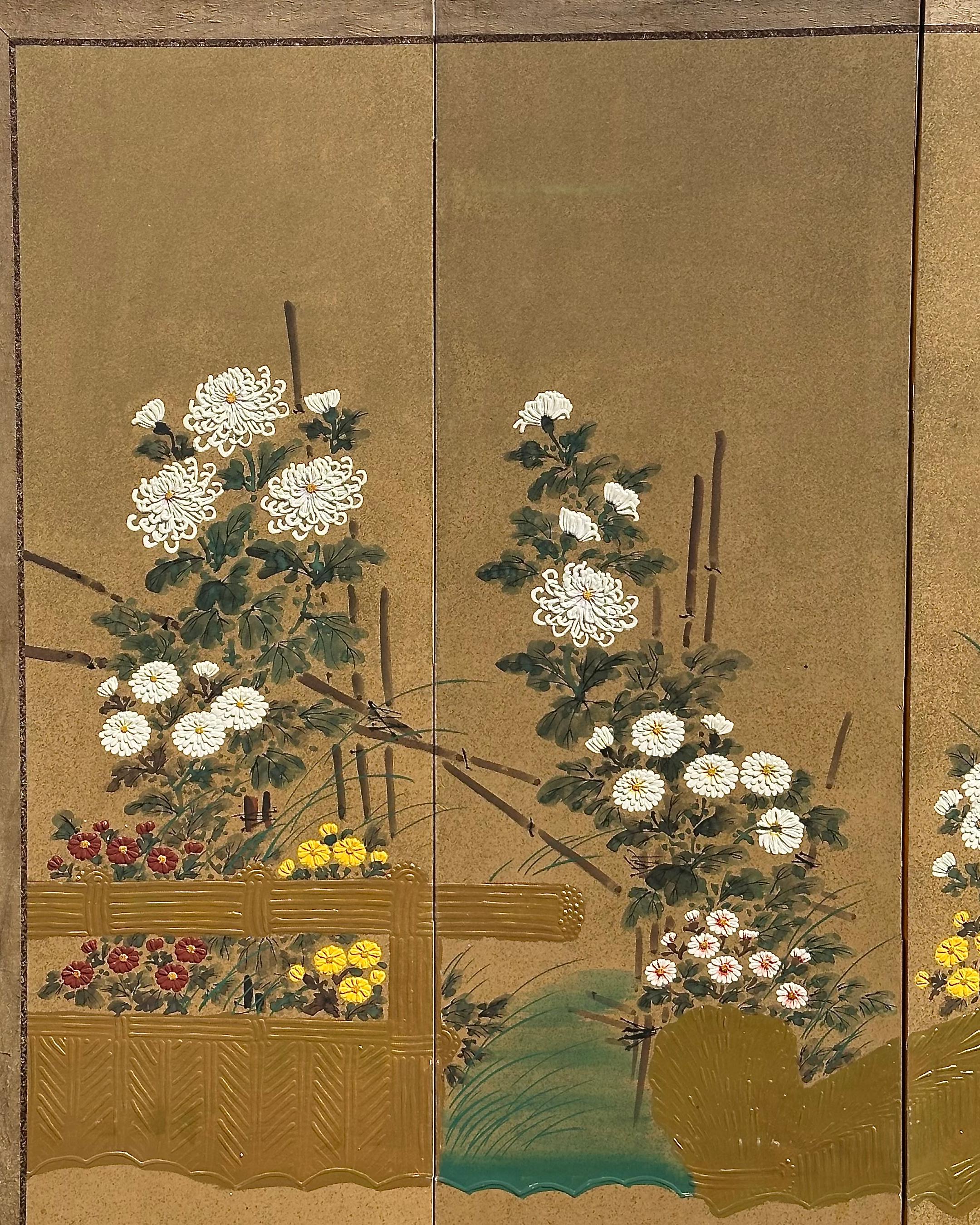 Garten der Chrysanthemen (Handbemalt) im Angebot