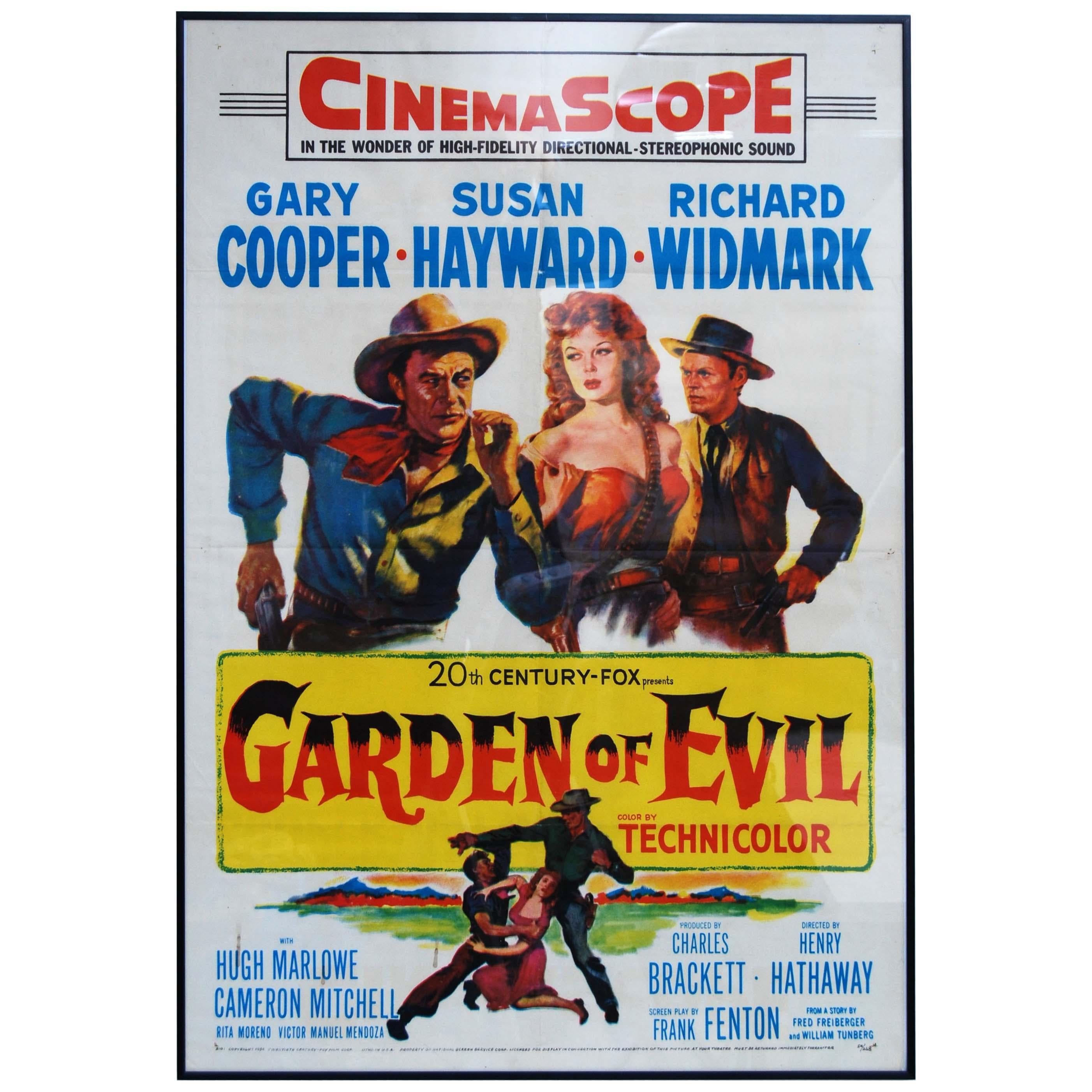 Garden Of Evil Affiche originale du film américain, 1954 en vente