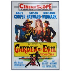 Used ”Garden Of Evil” Original US Film Poster, 1954