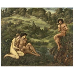 Garden of Pan, after Pre-Raphaelite Oil Painting by Edward Burne-Jones