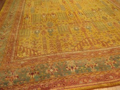 Garden of Paradise Willow Tree Antique Oushak 20th Century Oversize Rug