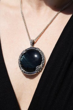 Collier Garden Of Stephen Blue Tiger Eye en argent sterling de Stephen Dweck