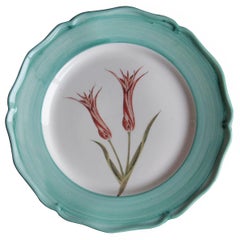 Garden of the Sultan Hand Painted Ceramic Plate Made in Italy Turquoise