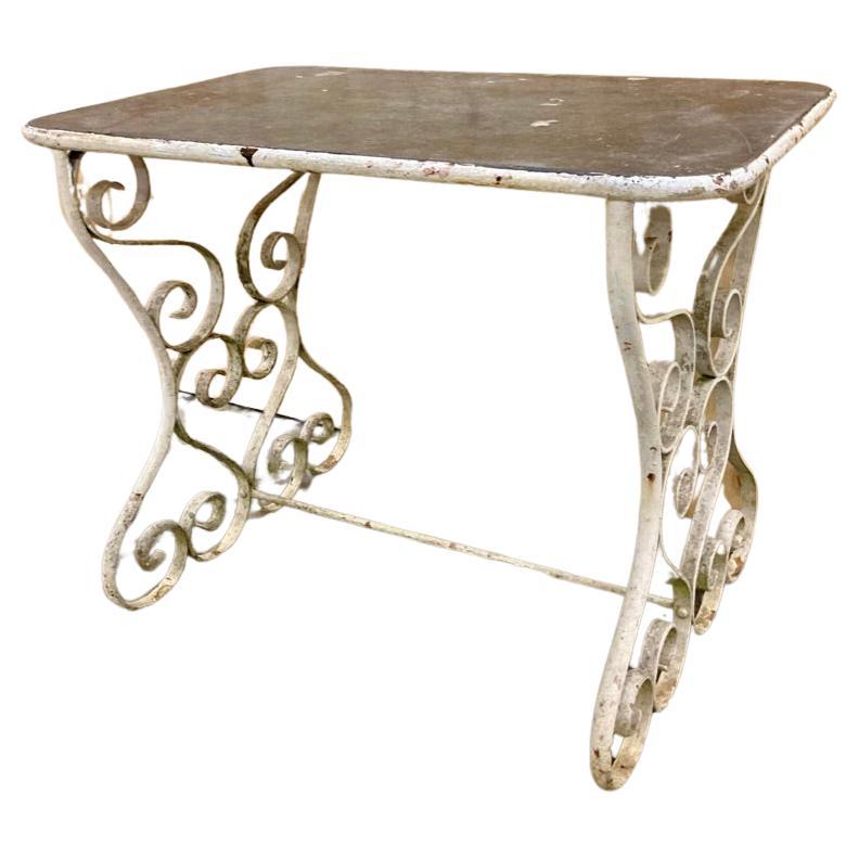 Wrought Iron Garden Table For Sale