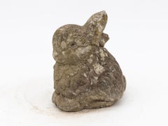 Garden Ornament Bunny or Rabbit Reconstituted Stone, England Mid 20th C.