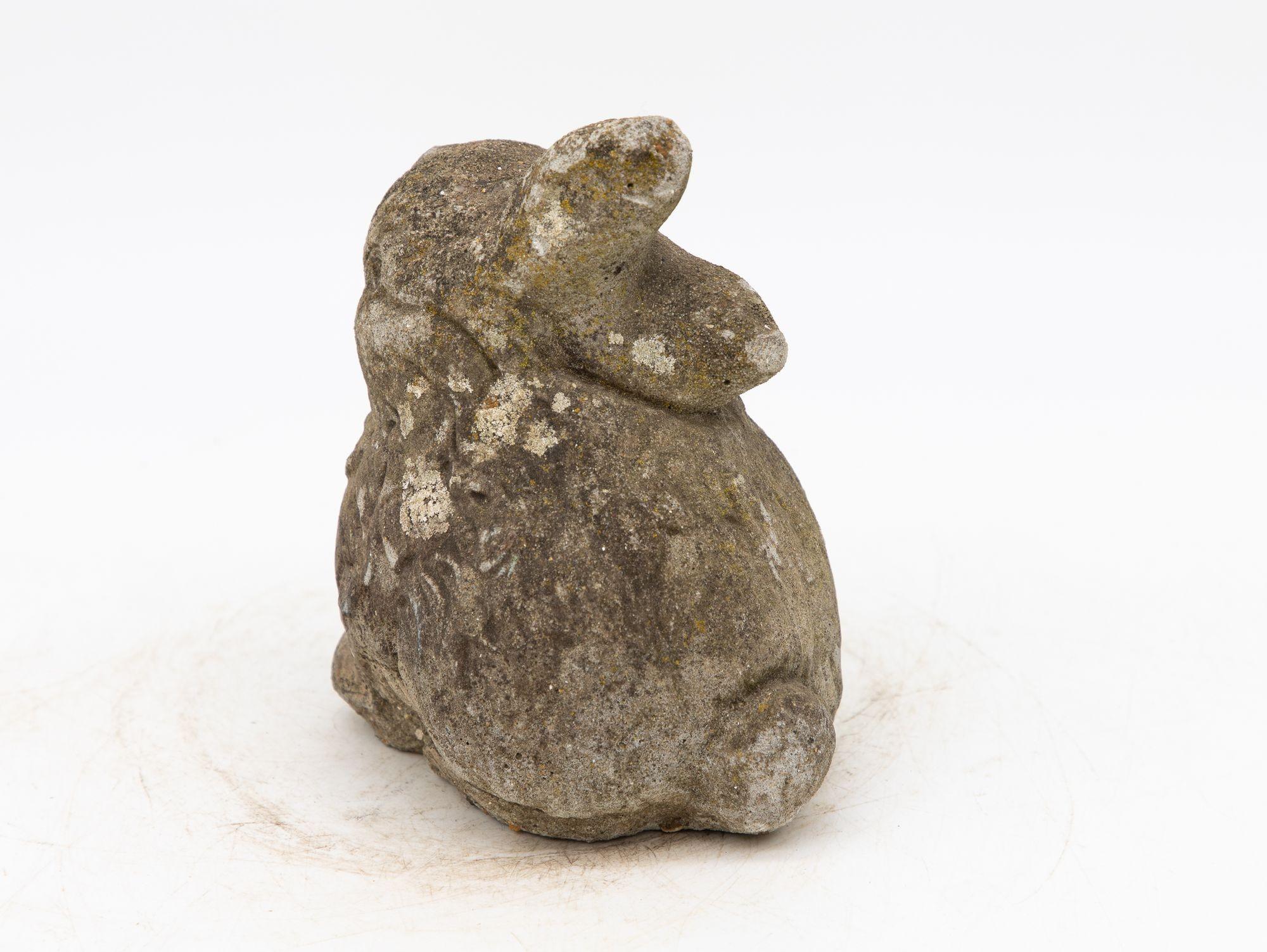 Garden Ornament Bunny or Rabbit Reconstituted Stone, England Mid 20th C. In Good Condition In South Salem, NY