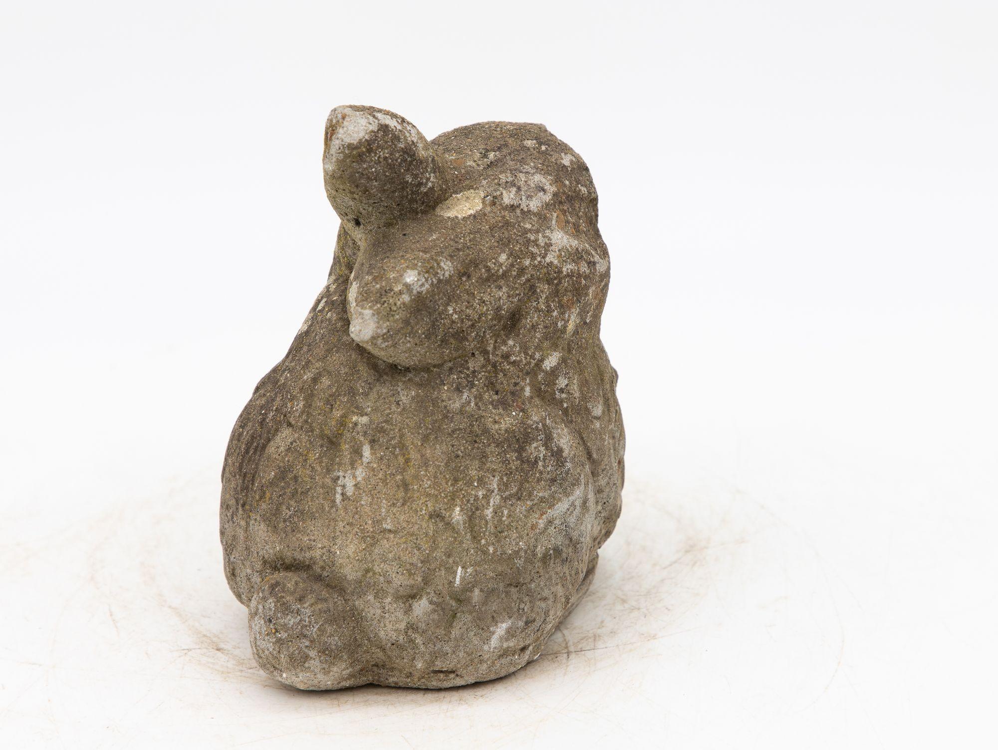 20th Century Garden Ornament Bunny or Rabbit Reconstituted Stone, England Mid 20th C.