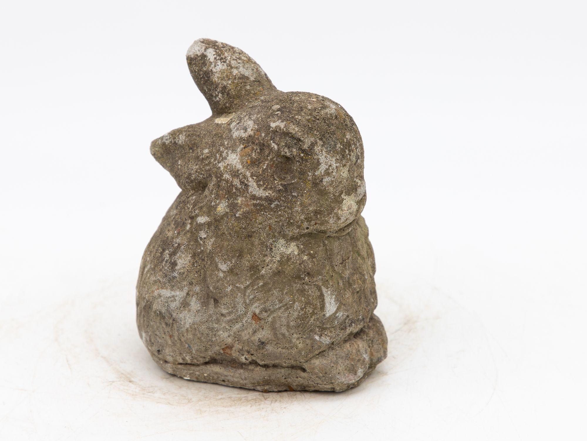 Garden Ornament Bunny or Rabbit Reconstituted Stone, England Mid 20th C. 1