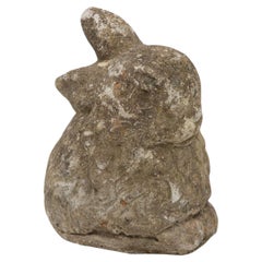 Garden Ornament Bunny or Rabbit Reconstituted Stone, England Mid 20th C.