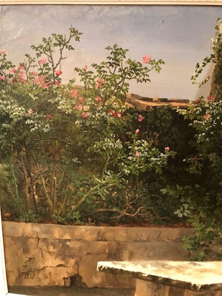 Romantic Garden Painting by Anthonore Christensen For Sale