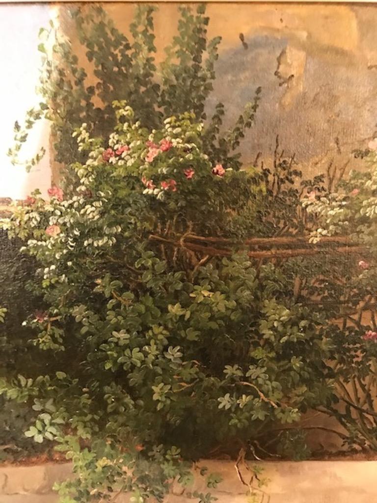 Danish Garden Painting by Anthonore Christensen For Sale