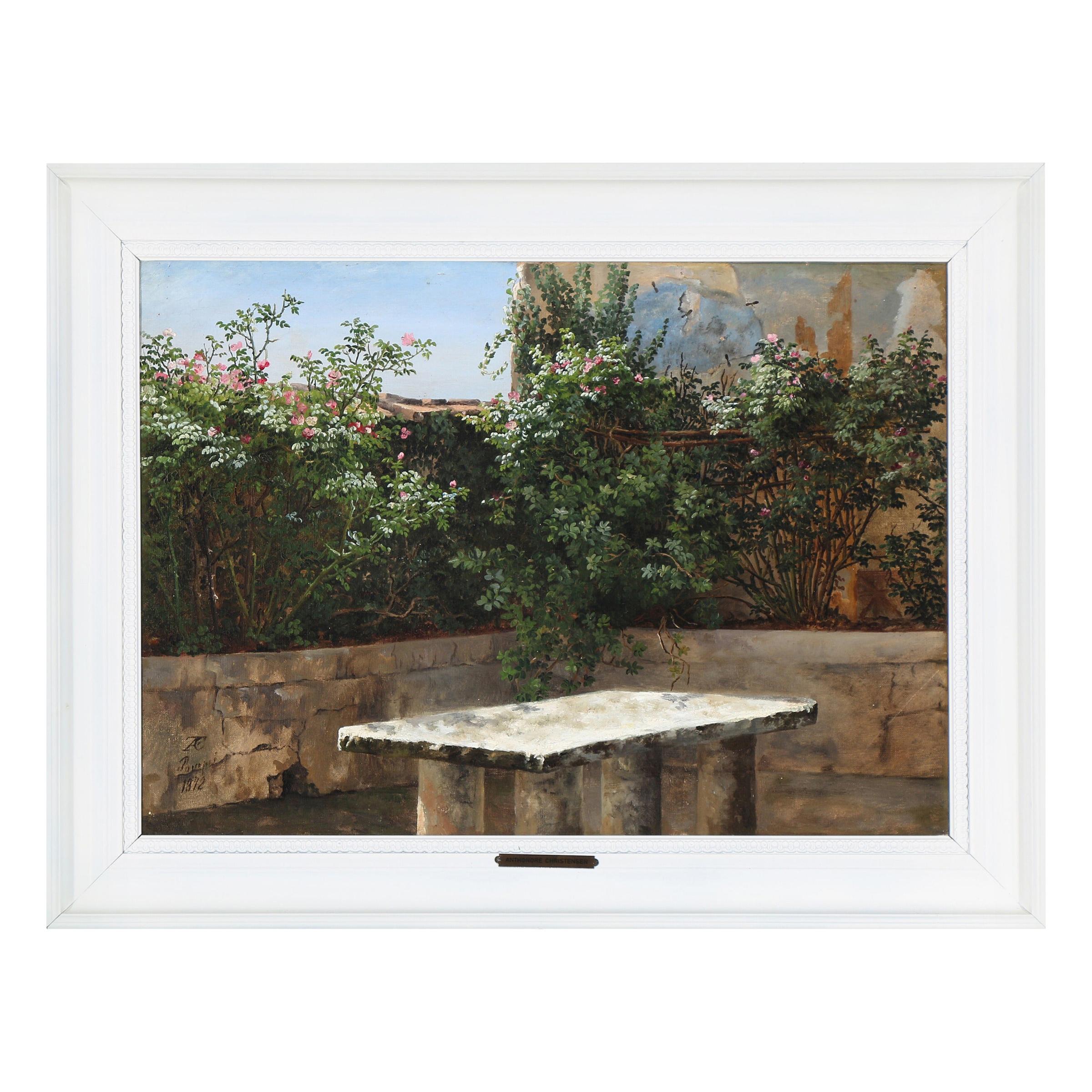 Garden Painting by Anthonore Christensen For Sale