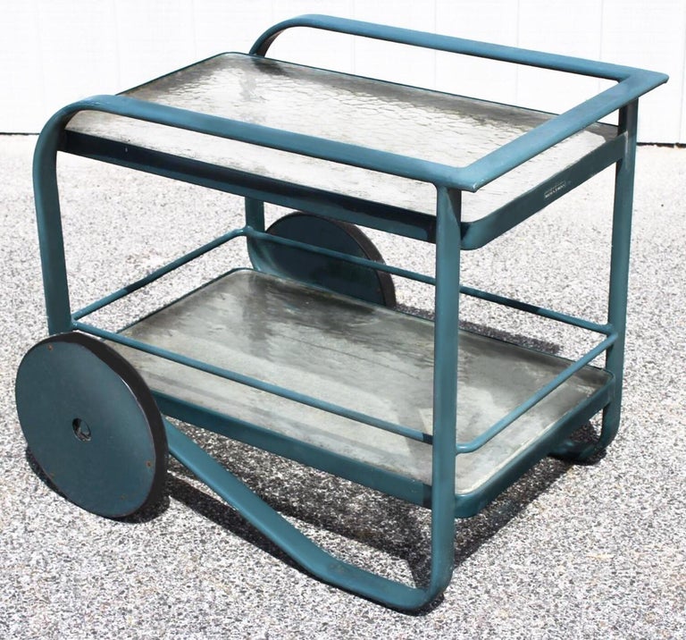 Garden Patio Bar Cart and Side Table Set Richard Frinier Brown Jordan