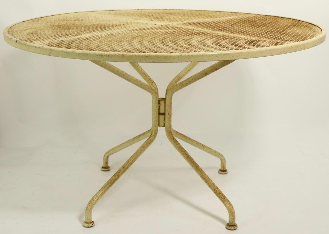 Mid-Century Modern Garden Patio Dining Table Attributed to Woodard