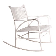 Garden Patio Poolside Metal Rocking Chair Att. to Woodard