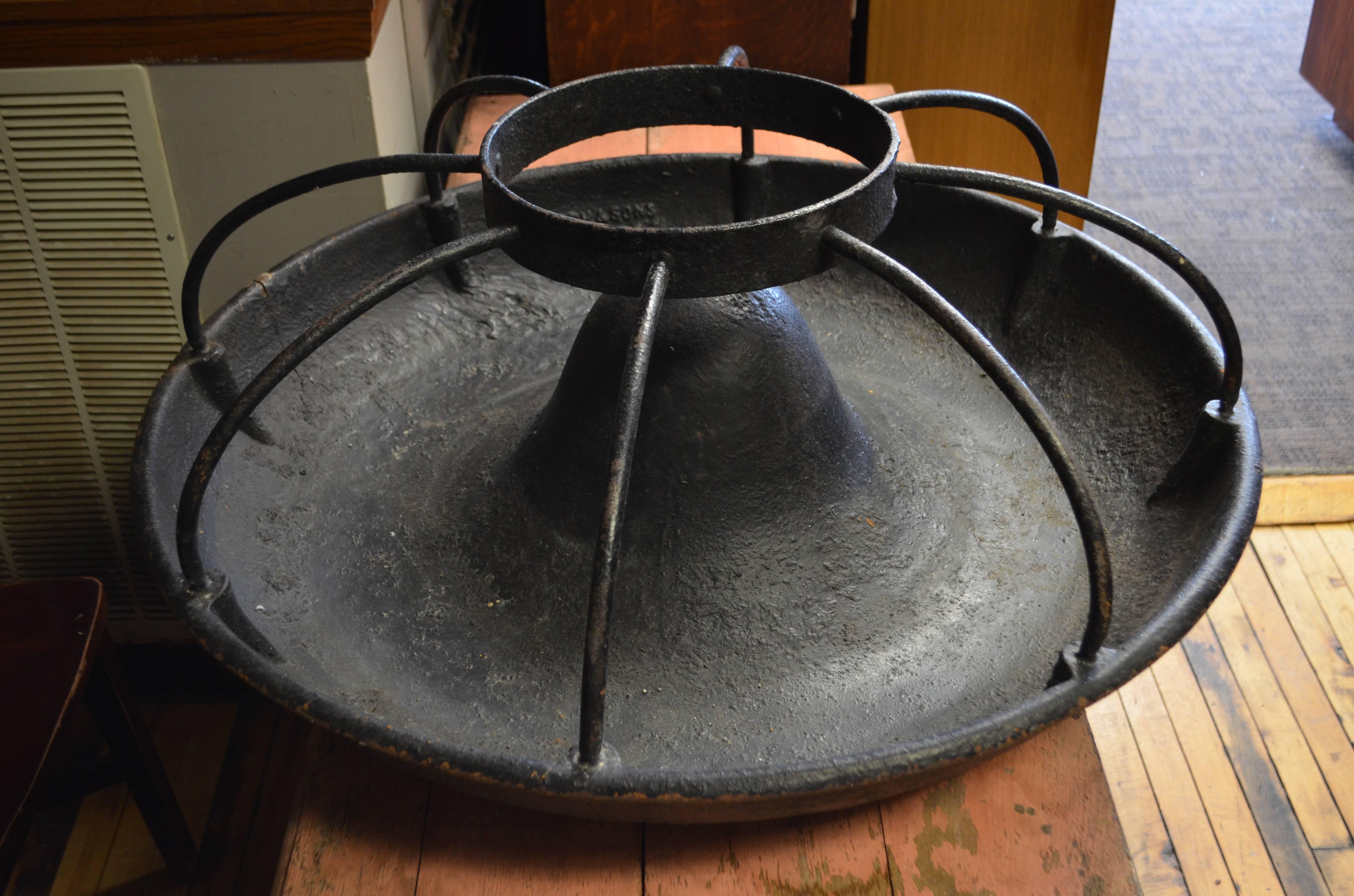 Garden Planter From 18th Century English Cast Iron Hog Feeder