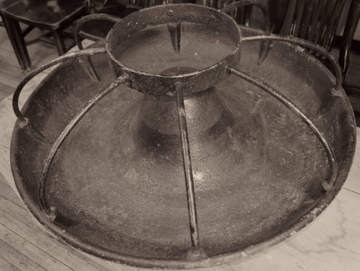 Garden Planter From 18th Century English Cast Iron Hog Feeder