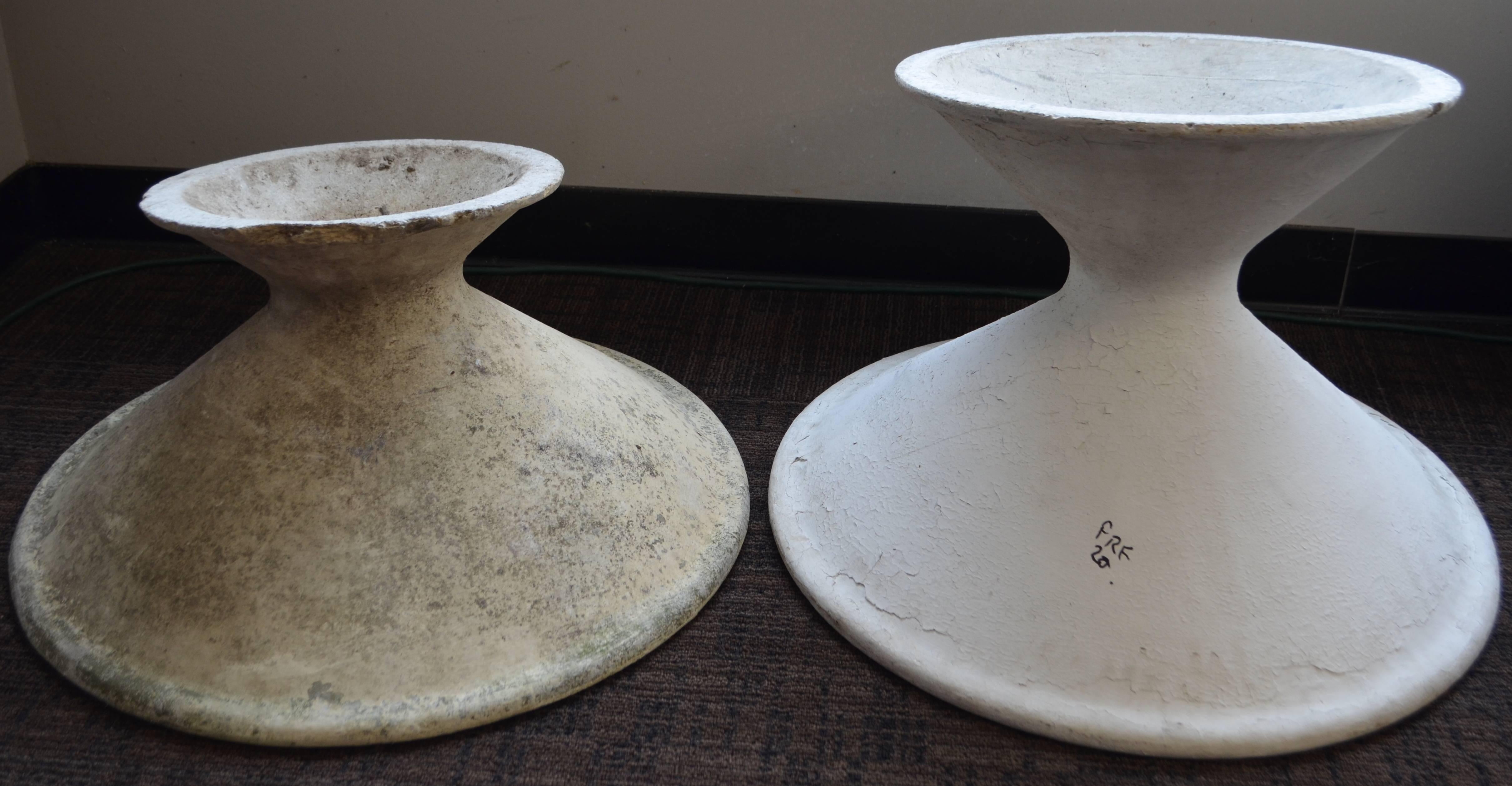 Garden Planters of Saucer Formed Stone by Willy Guhl, Offered as a Pair 1