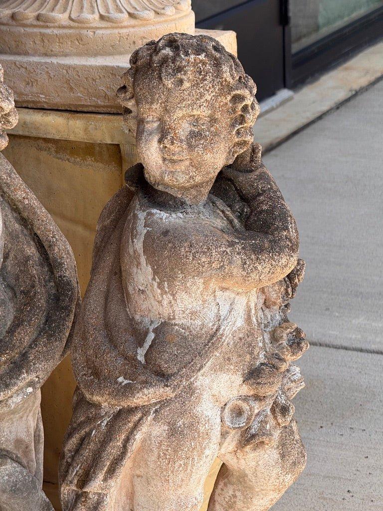 Pietra artificiale Putti da giardino, inizio XX secolo in vendita
