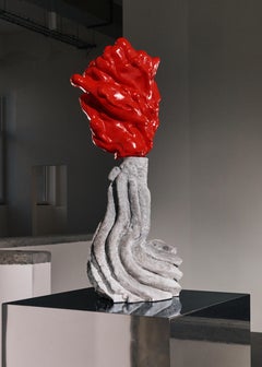 Garden Rose Free Standing Sculpture by Elis Monsport