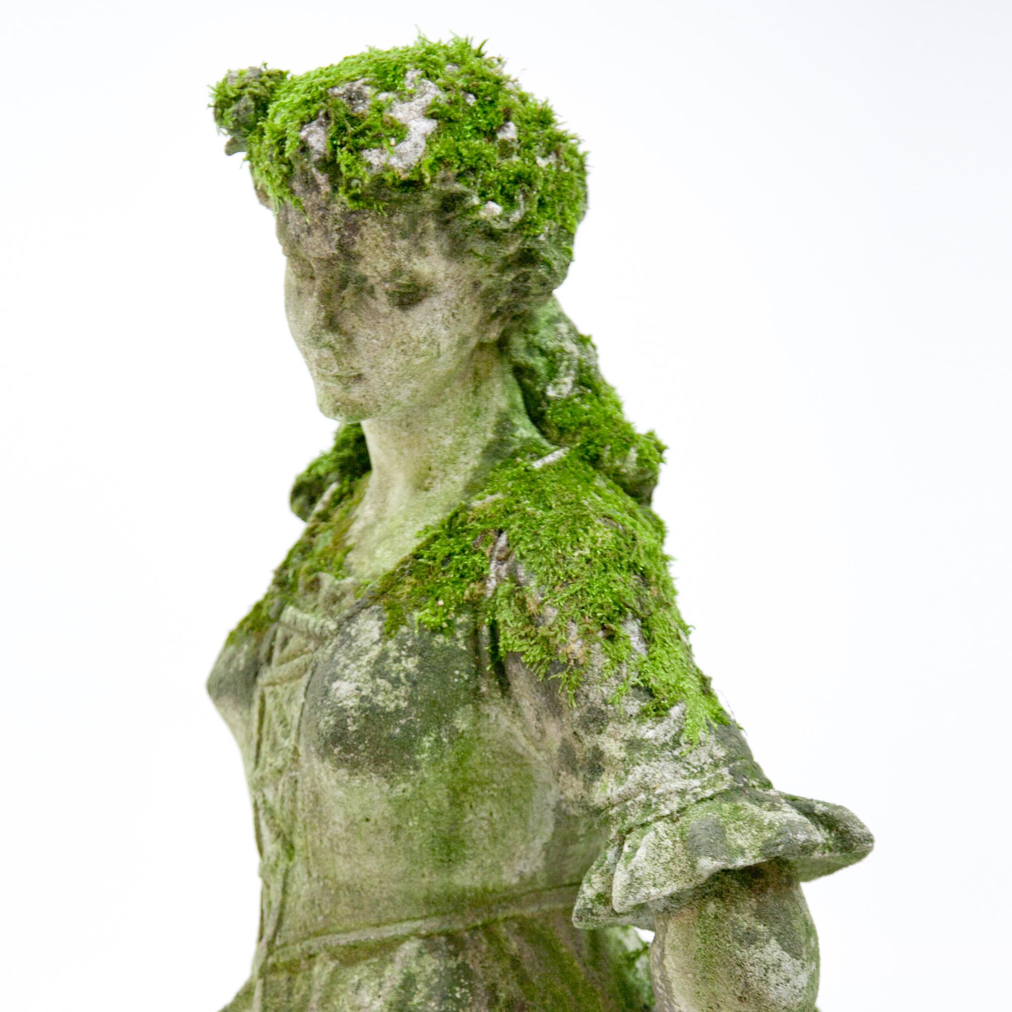 Garden Sculpture of a Flower Girl, Early 20th Century 7