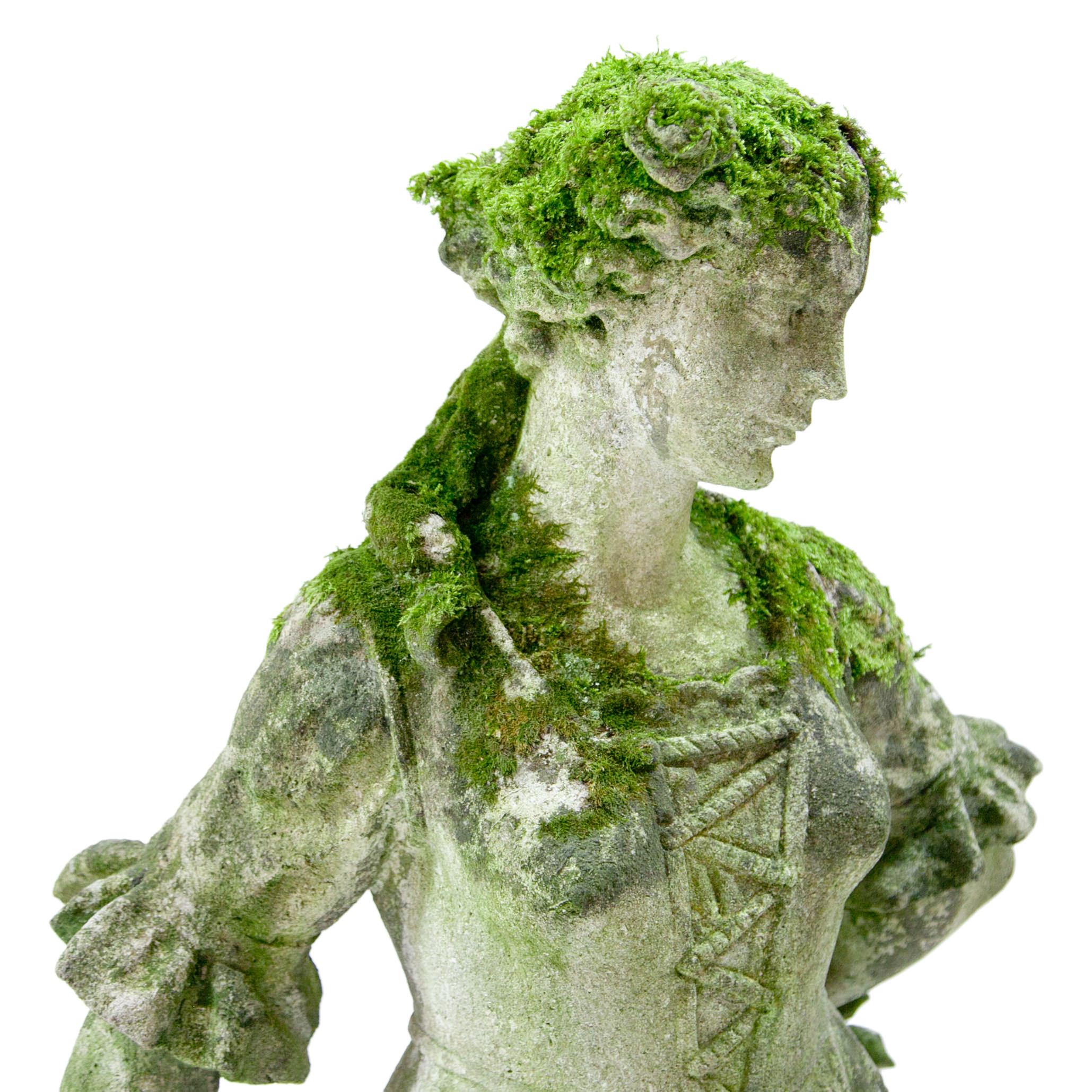 Garden Sculpture of a Flower Girl, Early 20th Century 1