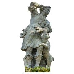 Escultura de jardín de un cazador