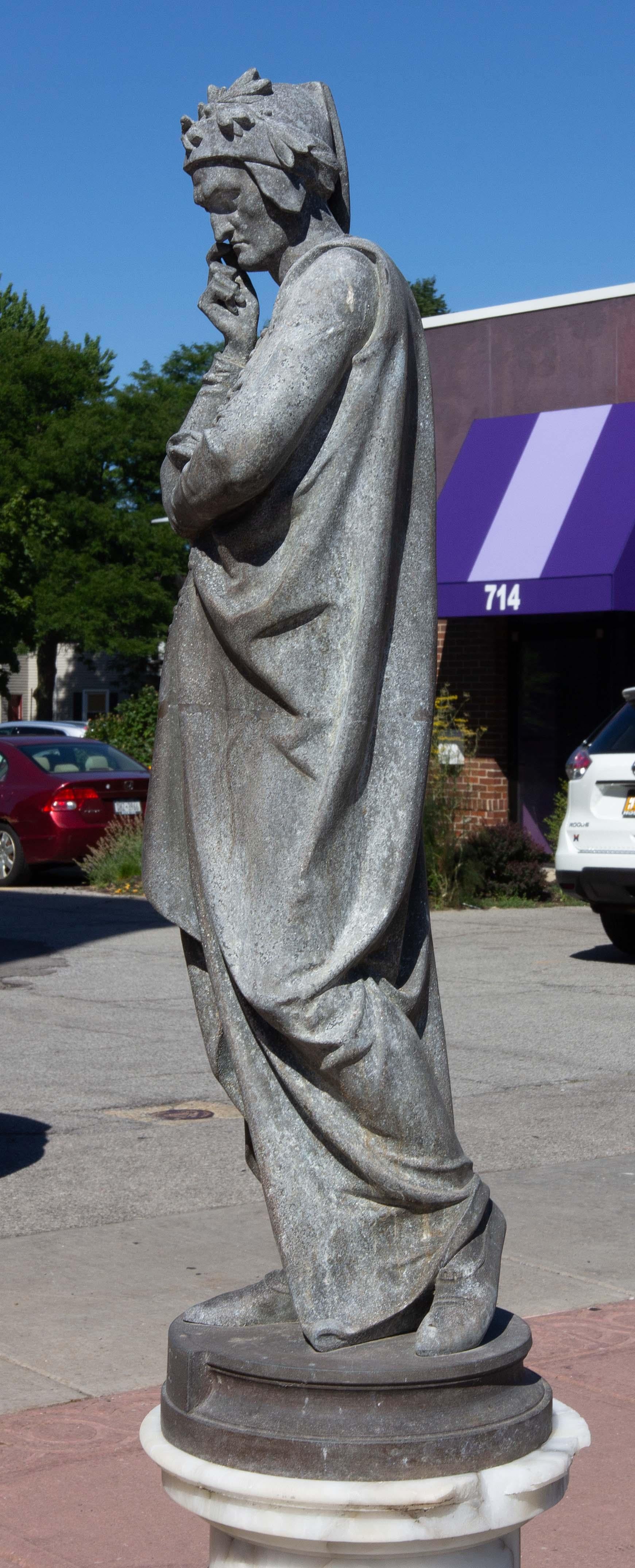 Garden Sculpture of Dante In Good Condition In Rochester, NY
