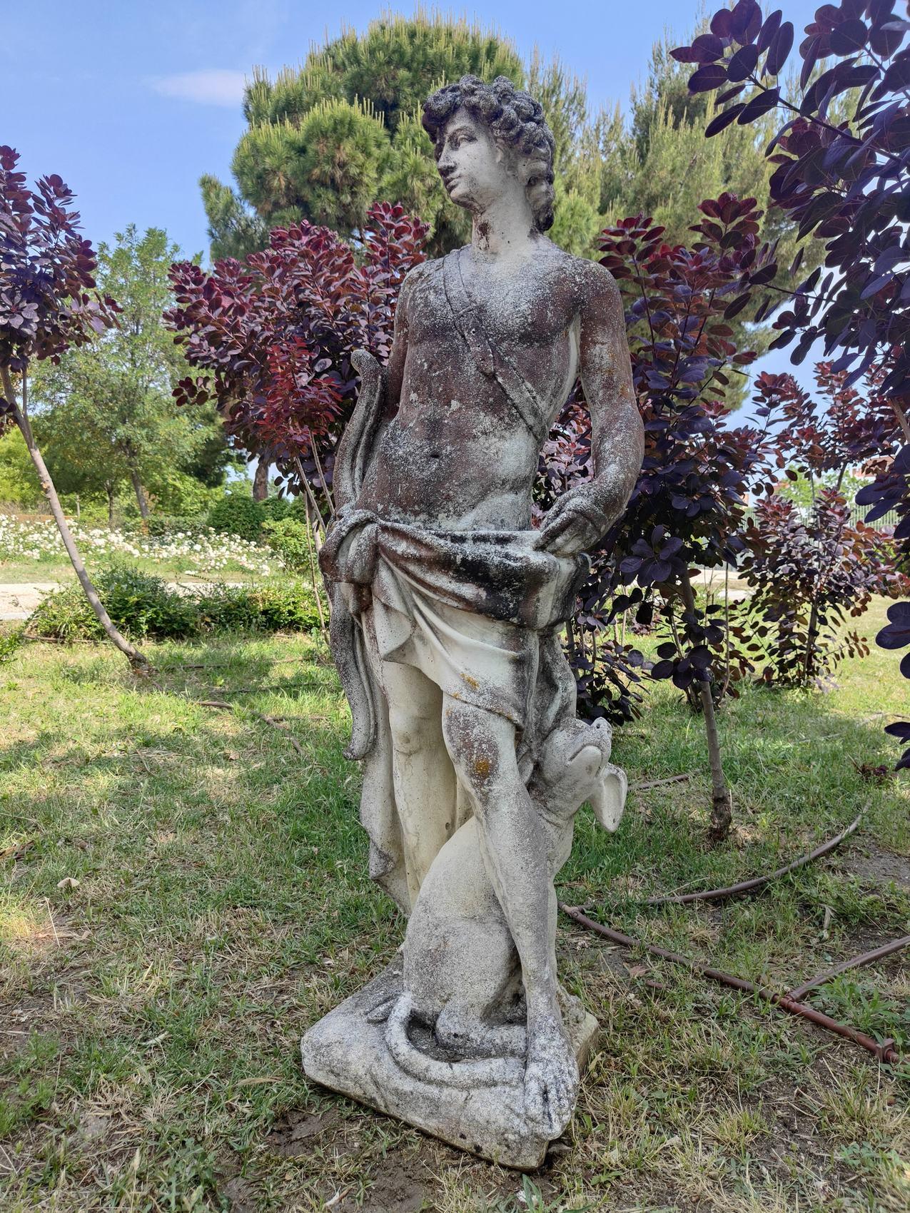 Sandstone Garden Sculpture Representing : Acteon For Sale
