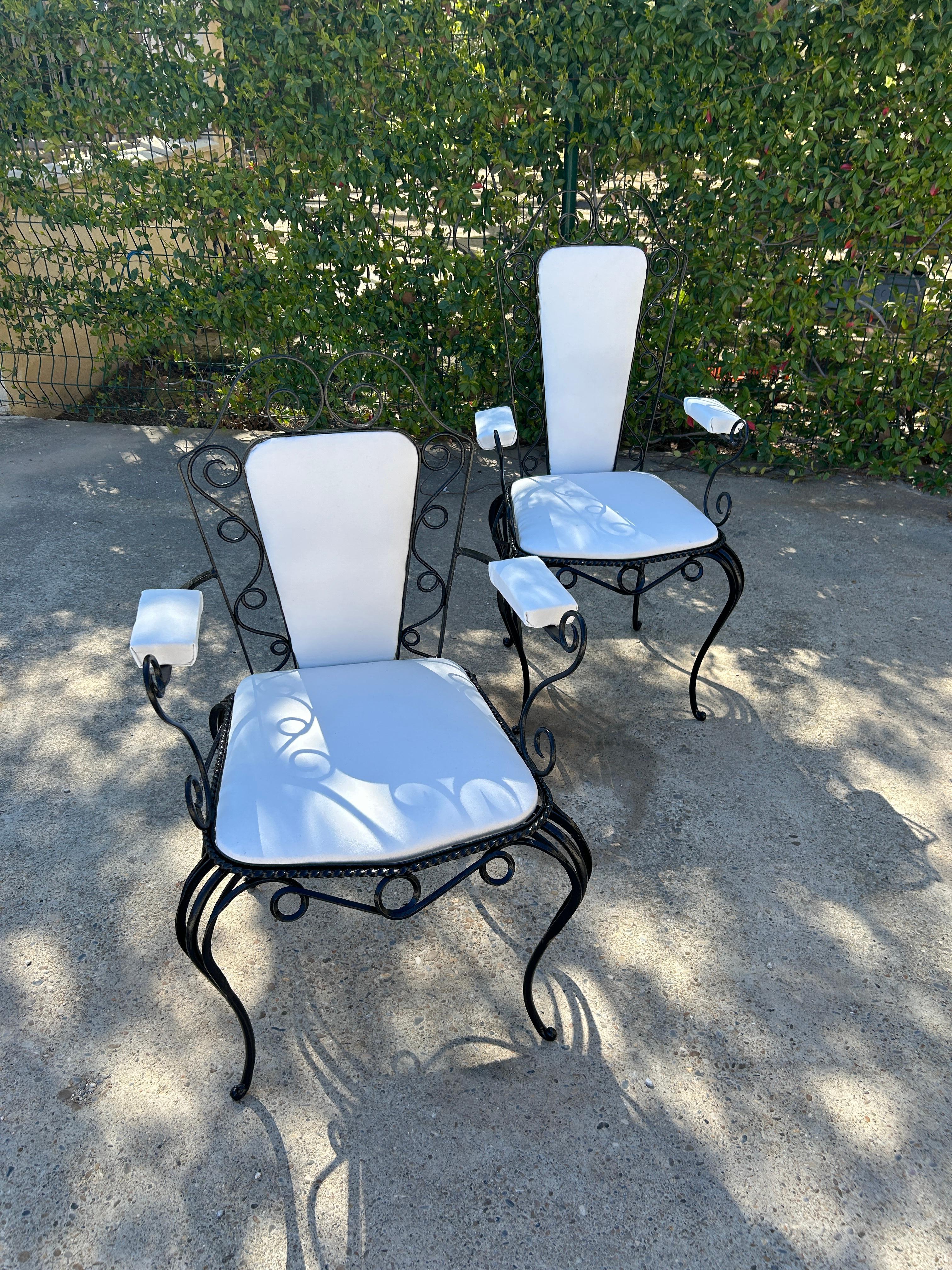 Garden set attributed to René Drouet Art Deco French work 1940 For Sale 10