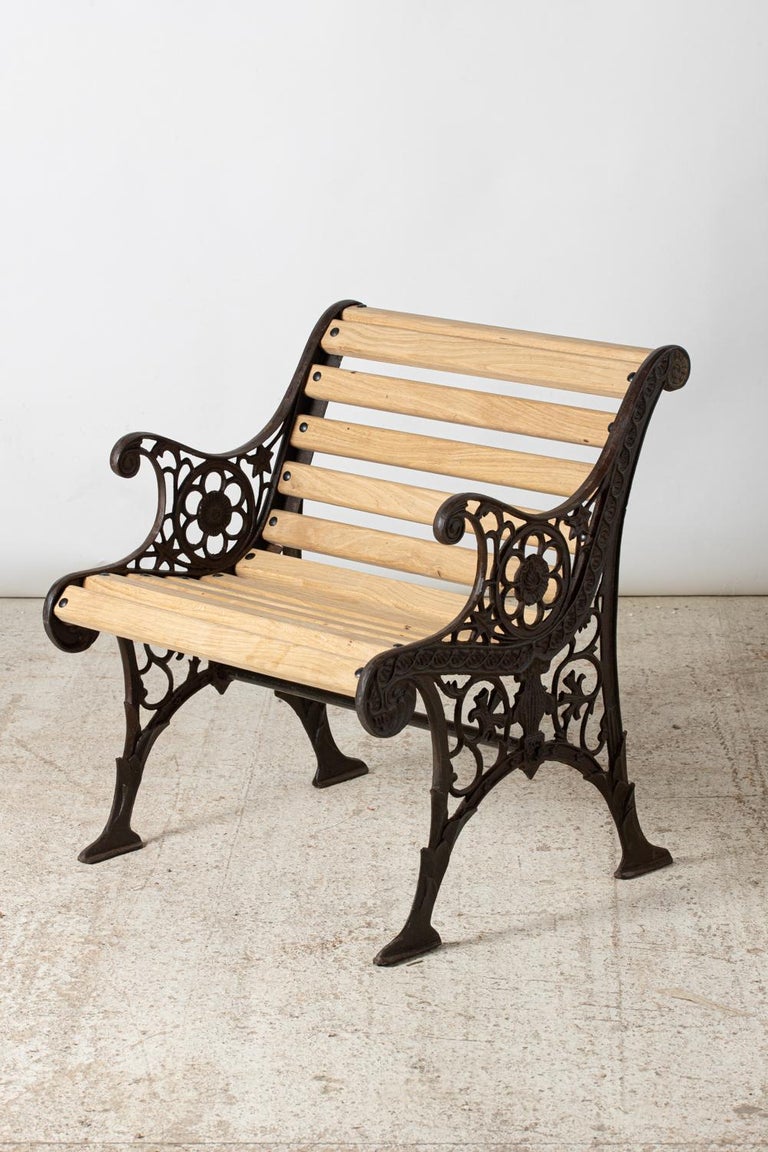 Garden Set in Cast Iron and Wood, France, circa 1930 For Sale at
