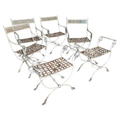 Garden Set Of Curule Form Garden Chairs And Stools