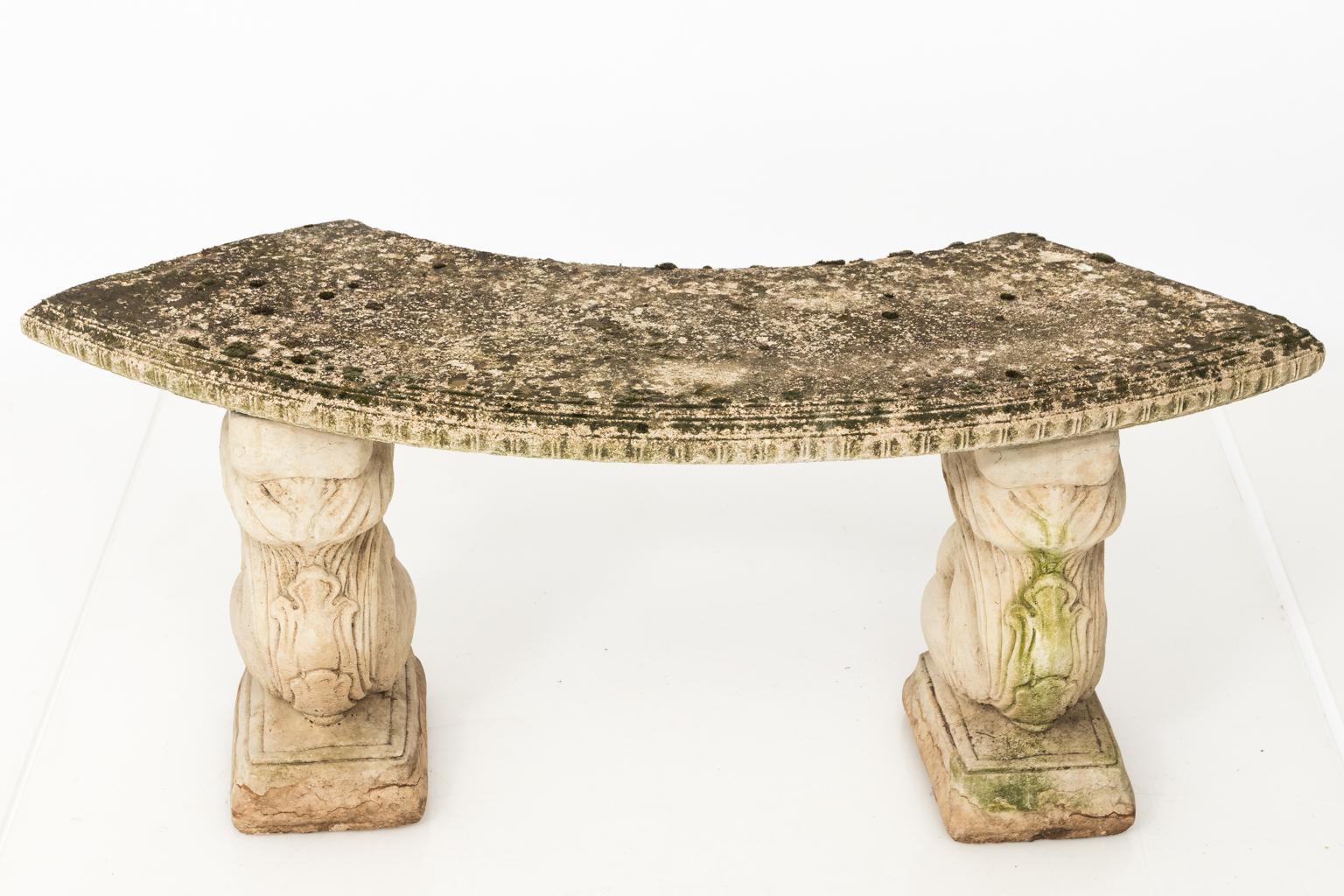 Stone Garden Squirrel Base Bench For Sale