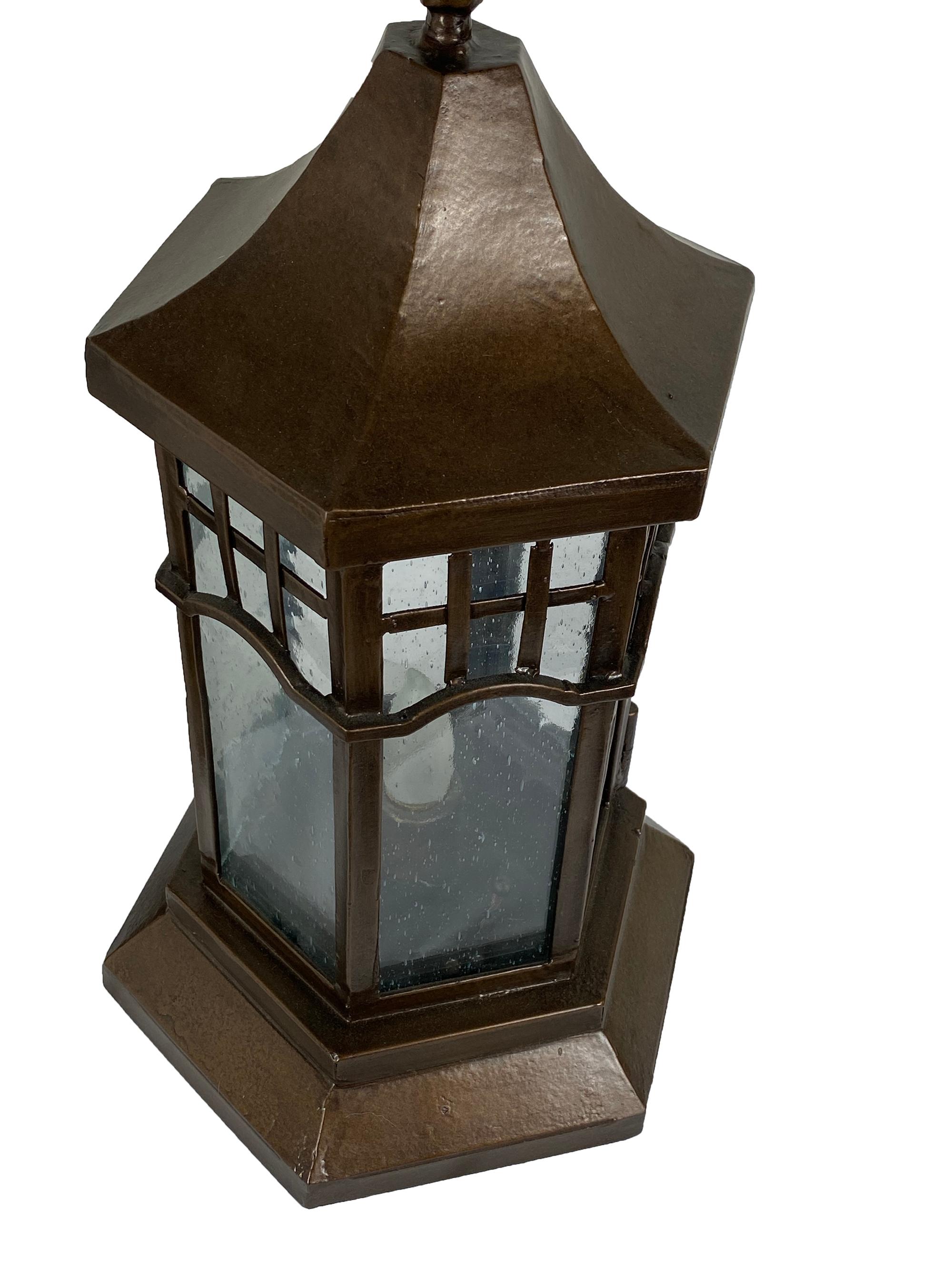 The Garden Street Pier Mount Lanterns were inspired by a Historic house in Santa Barbara. This house was originally built in 1895 as a Queen Ann Victorian. In 1904 it was purchased by the 2nd owner who remodeled it. The popular style was now