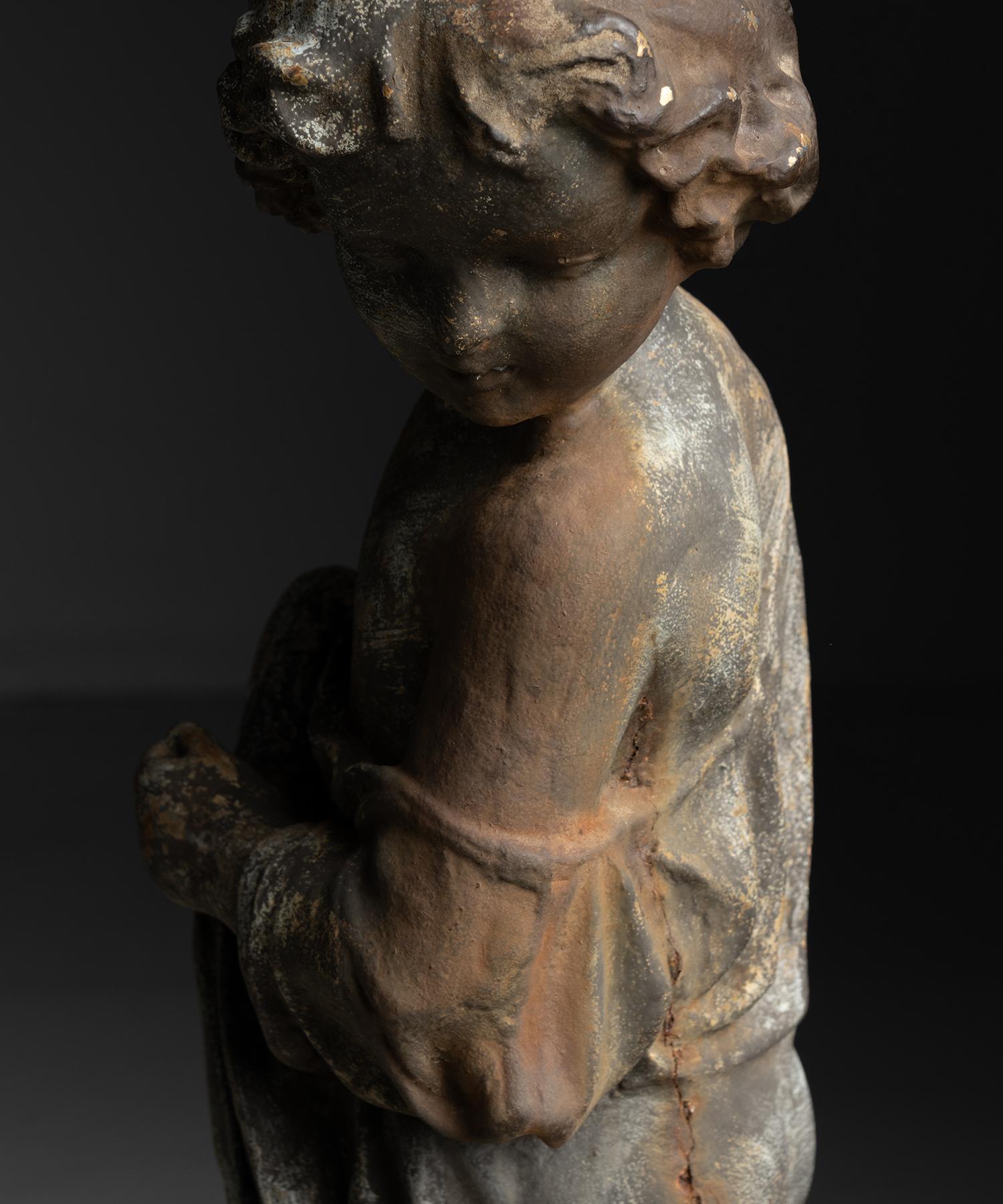 Stone Garden Statue, Belgium circa 1900 For Sale