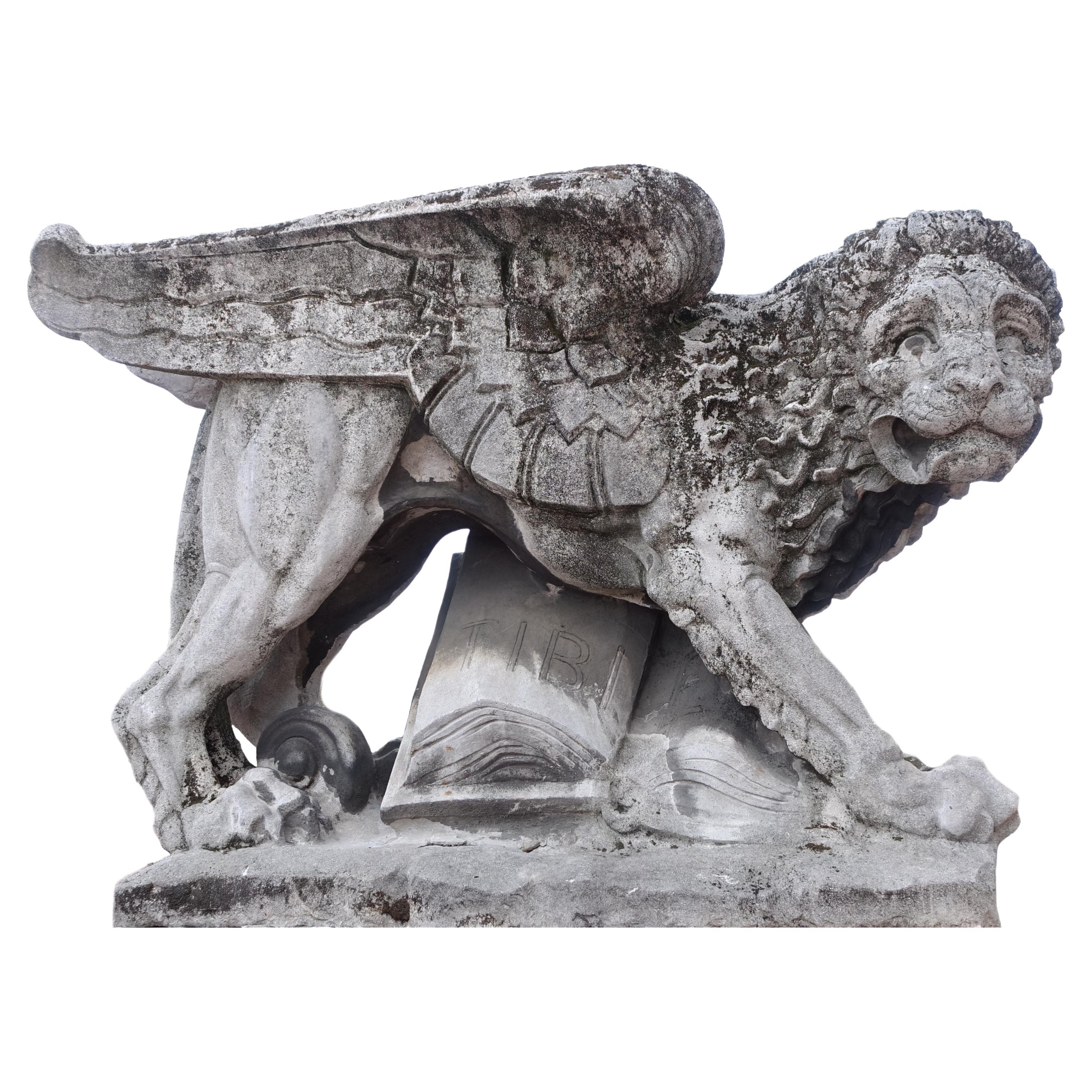 Garden Statue, Lion of San Marco, Prototype for the Central Station of Milan