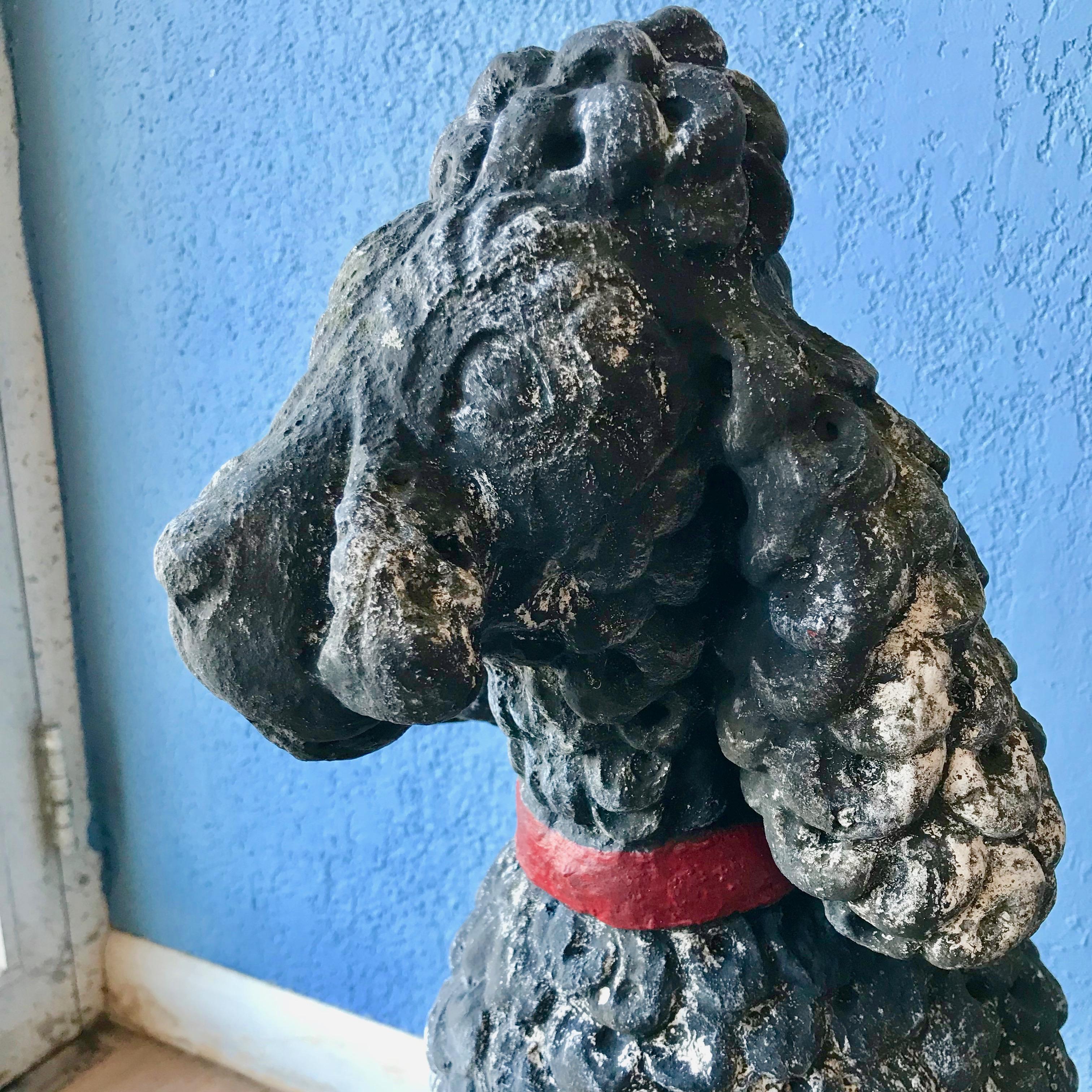 Garden Statue Of A Poodle 2