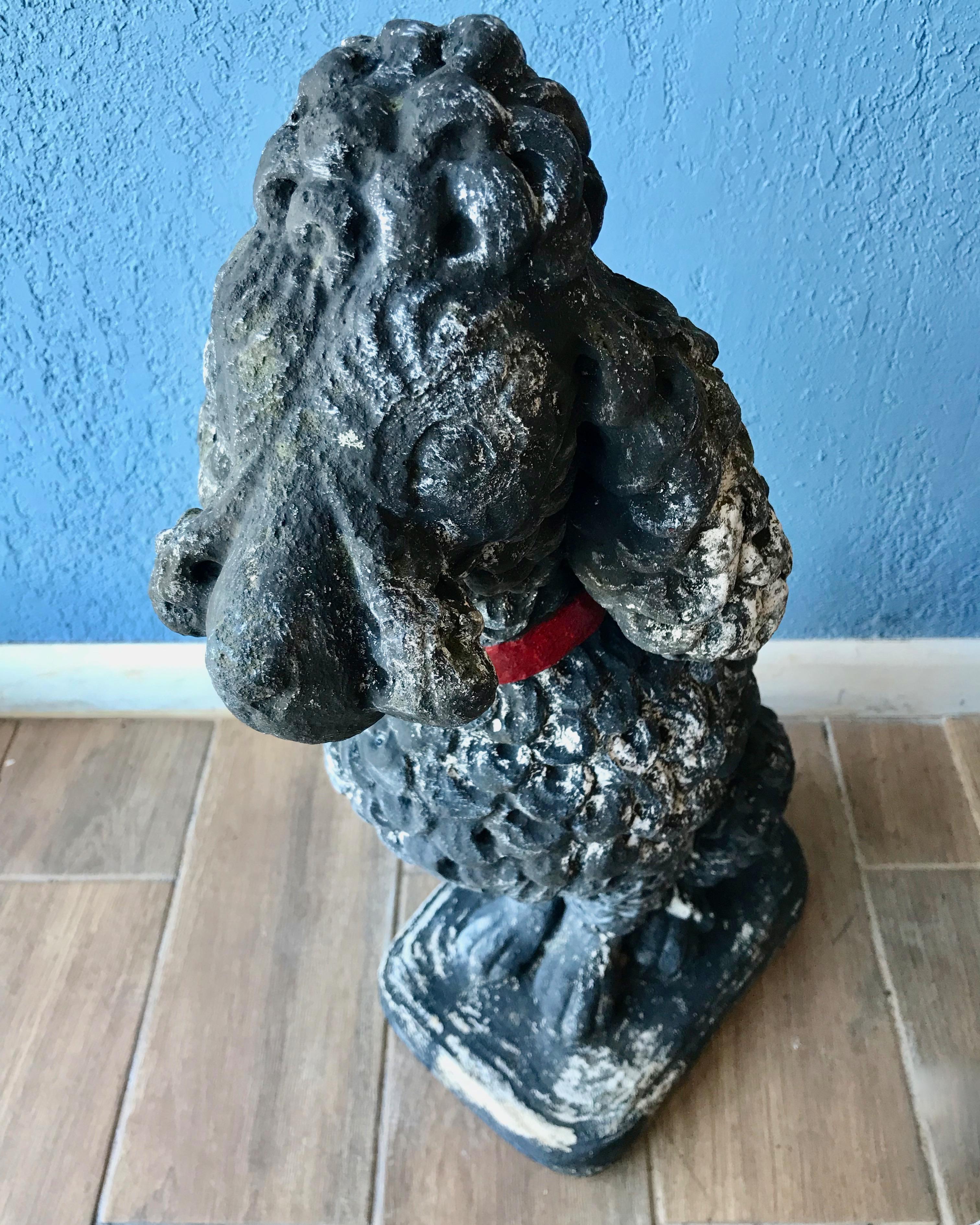 Garden Statue Of A Poodle 4