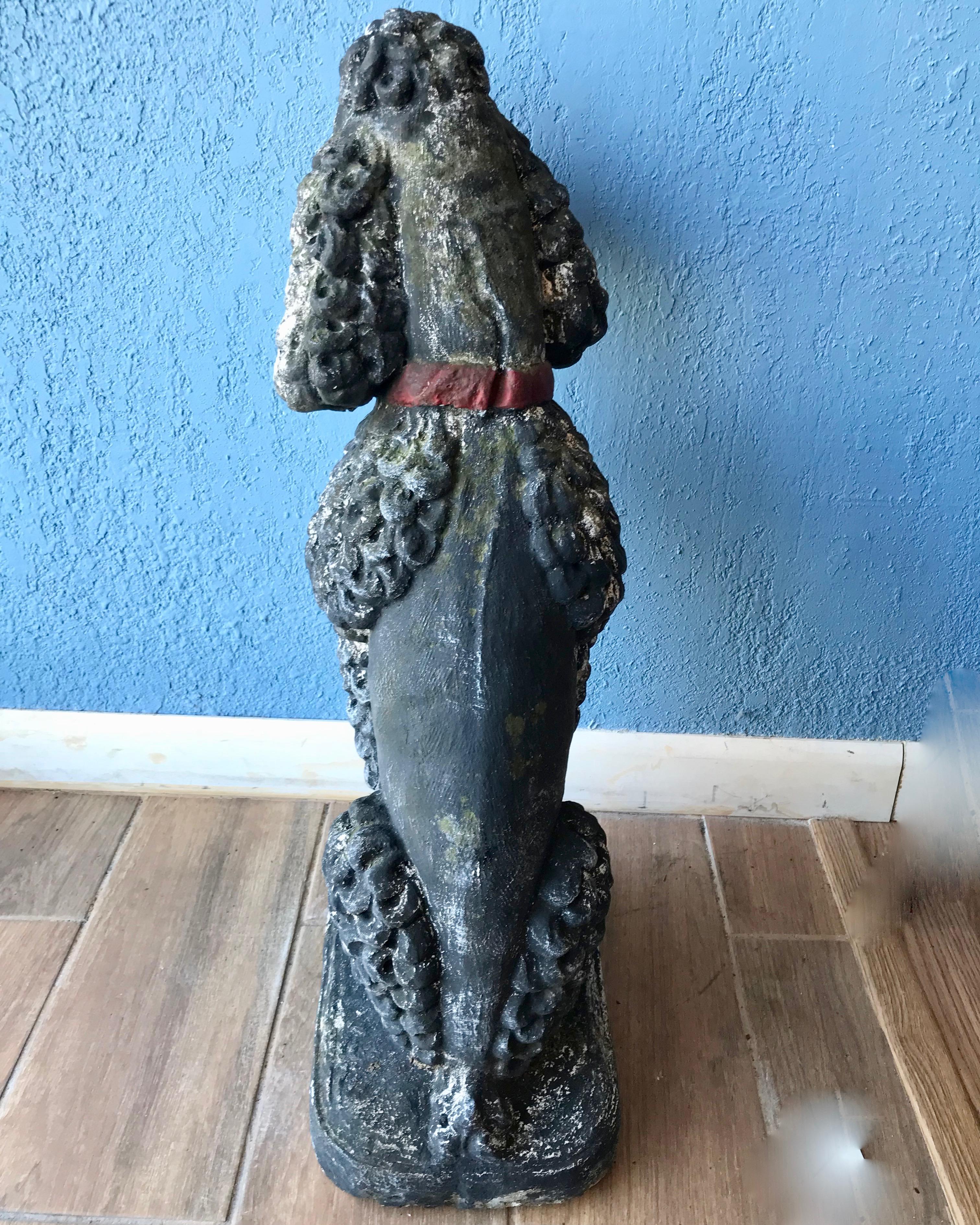 American Garden Statue Of A Poodle