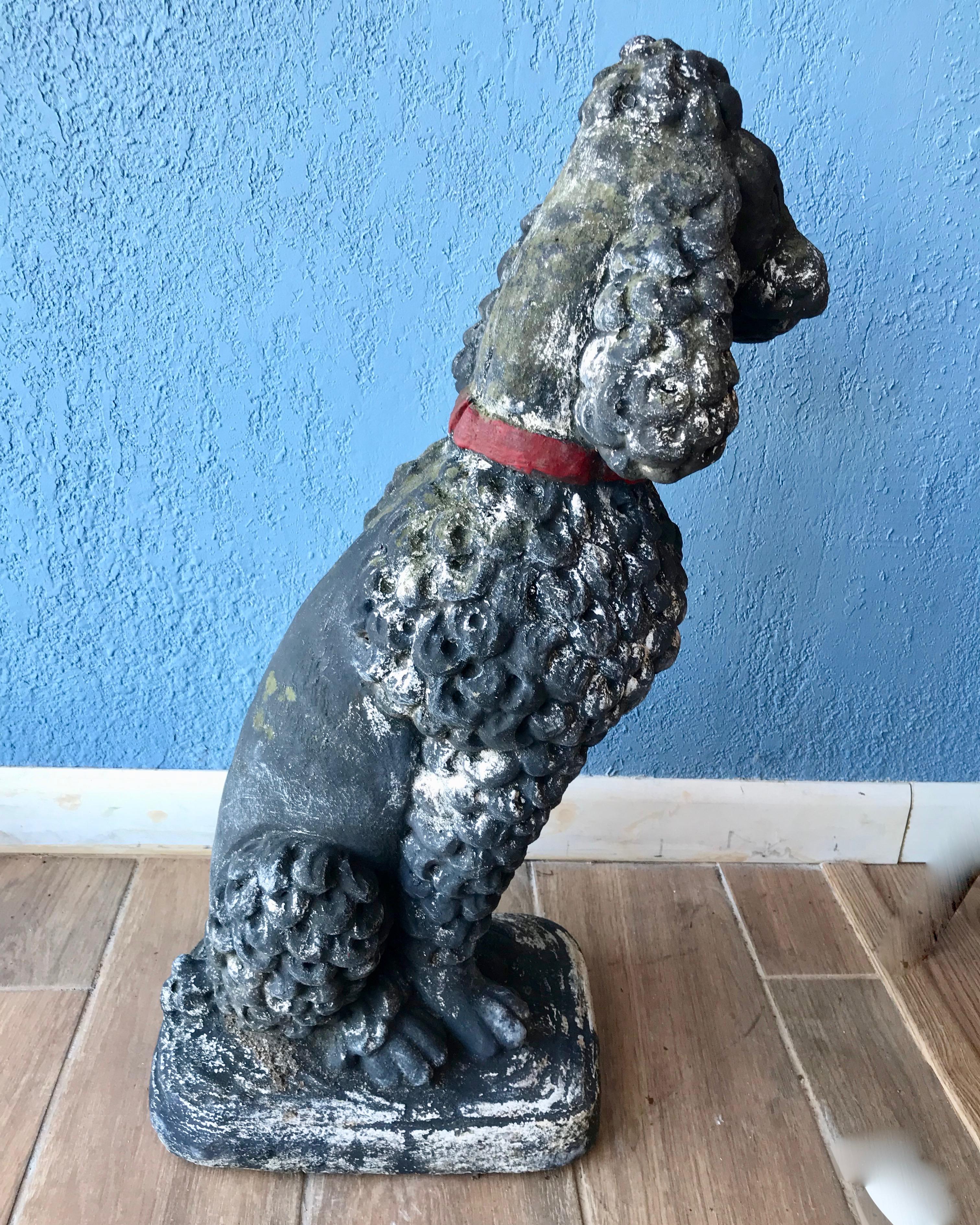 Garden Statue Of A Poodle In Good Condition In West Palm Beach, FL