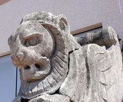 Garden statue, sphinx made for the central station of Milan, Stacchini De grandi